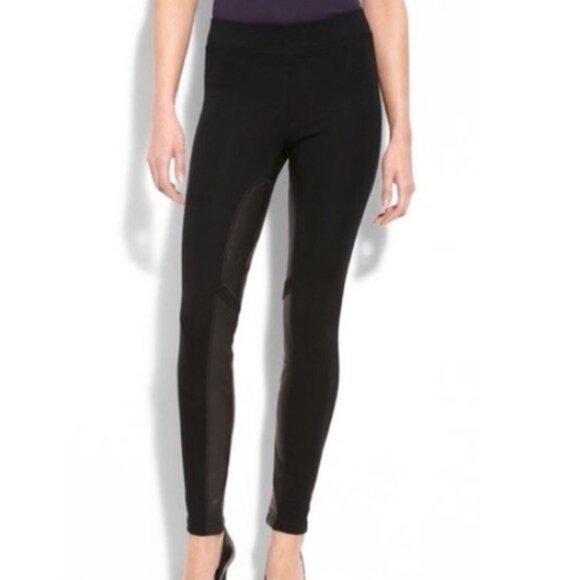 Theory Lamb Leather Inset Moto Legging - Picture 3 of 13